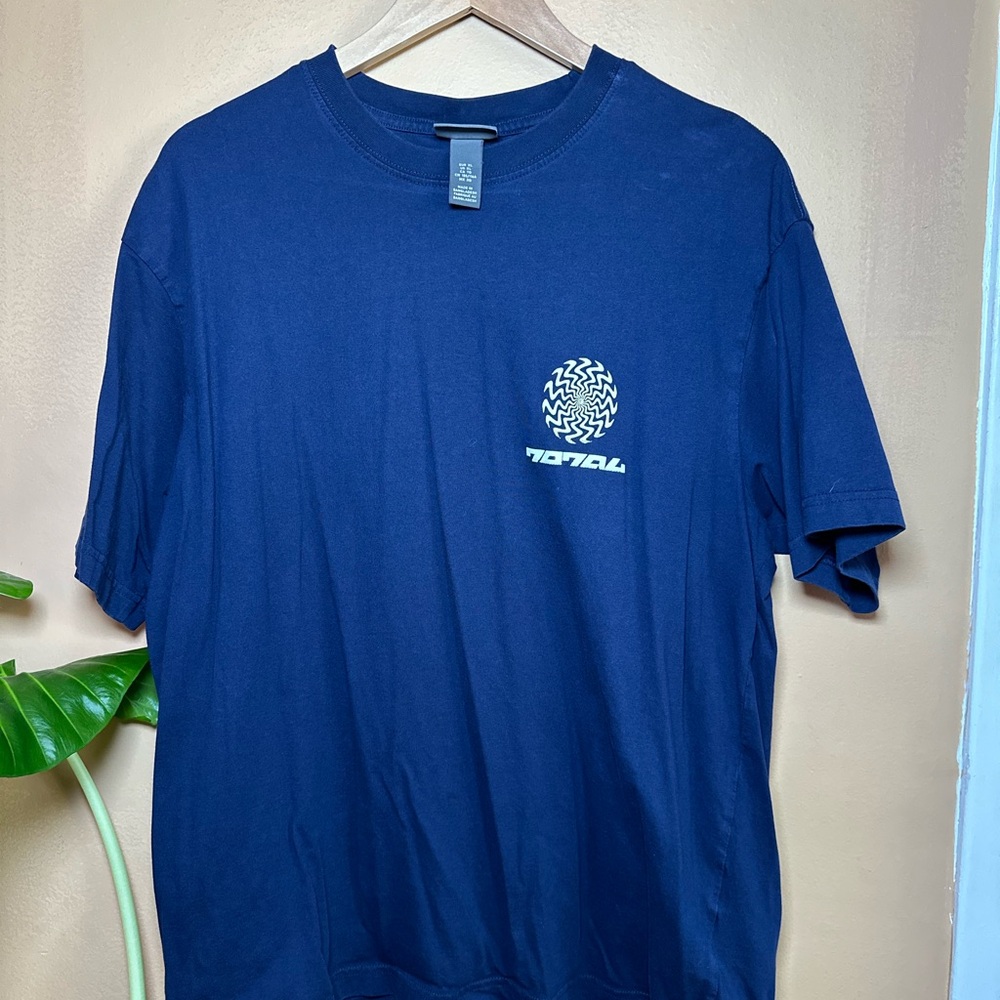 H&M Blue Short Sleeve Tee Vibrant Crew Neck